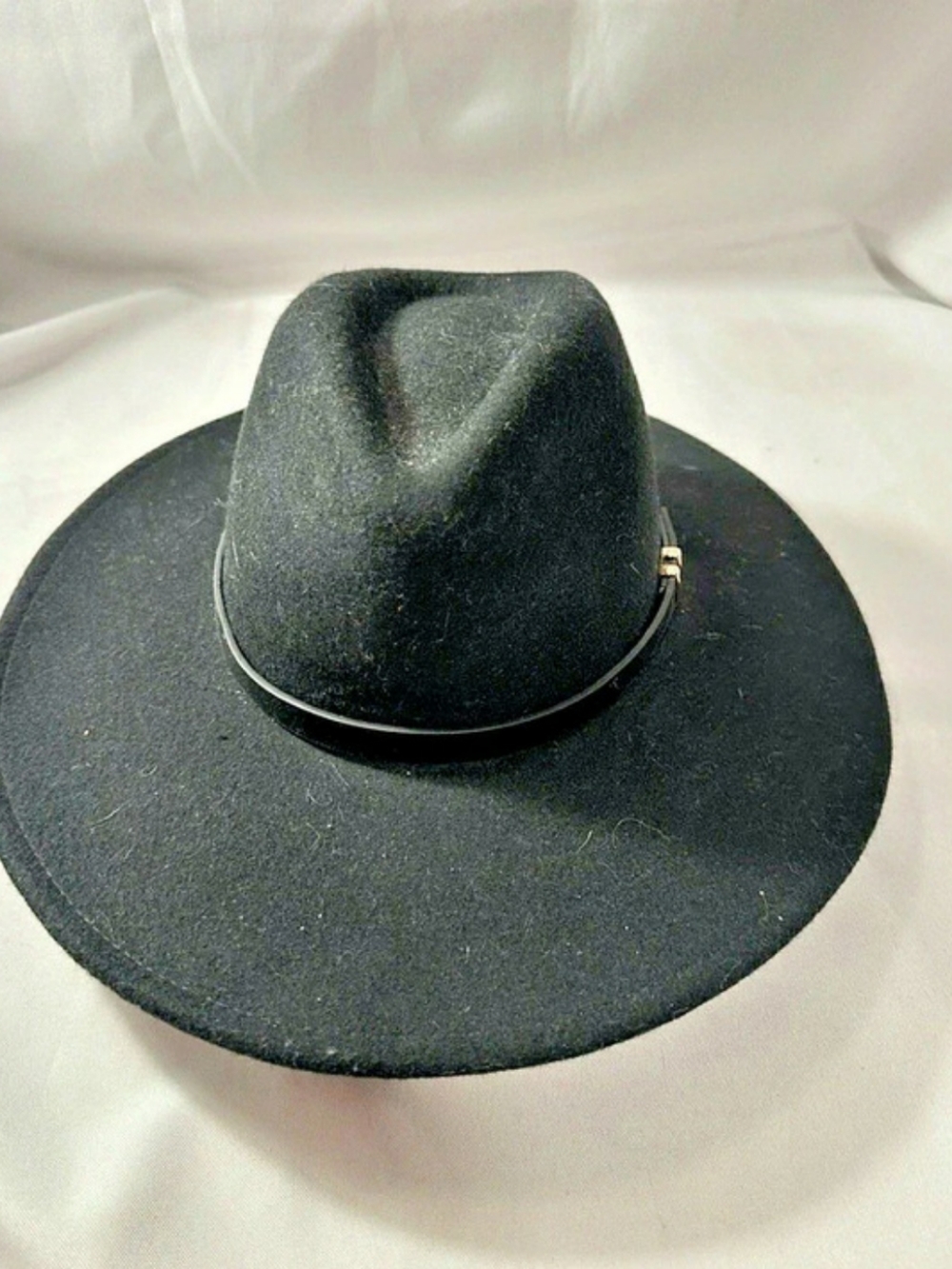 House Of Harlow 1960 Black Classic 100% Wool Fedora